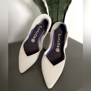 Rothy’s “the point” flat in beige